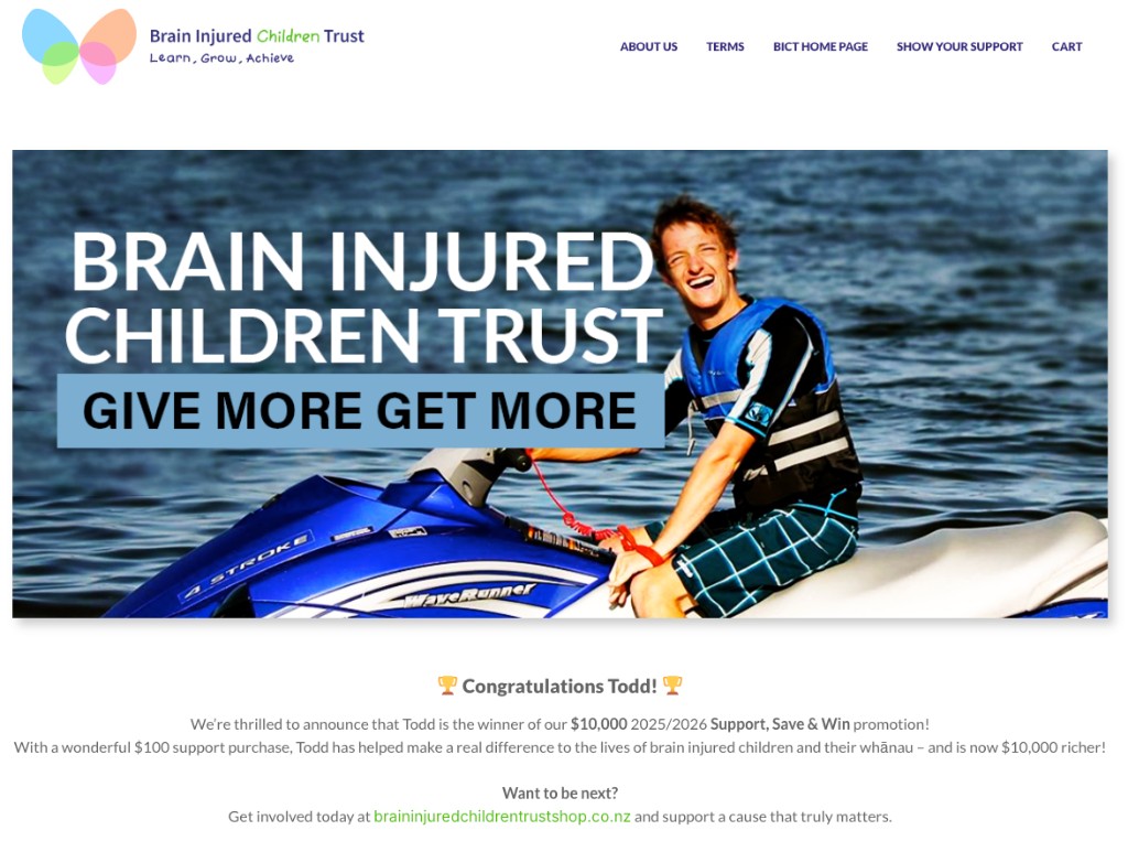Brain Injured Children Trust — support shop